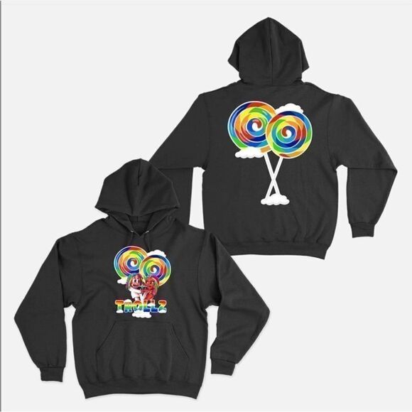 Tekashi 6ix9ine Nicki Minaj TROLLZ Rainbow Hoodie Sweatshirt New Size Medium - Picture 2 of 2